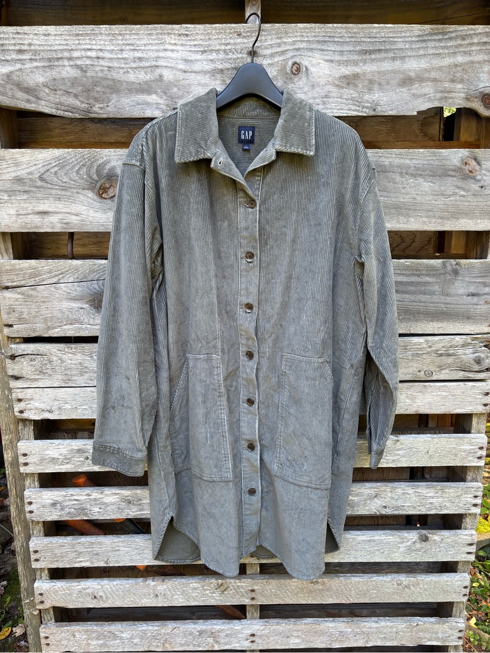 Gap corduroy shirt dress size medium